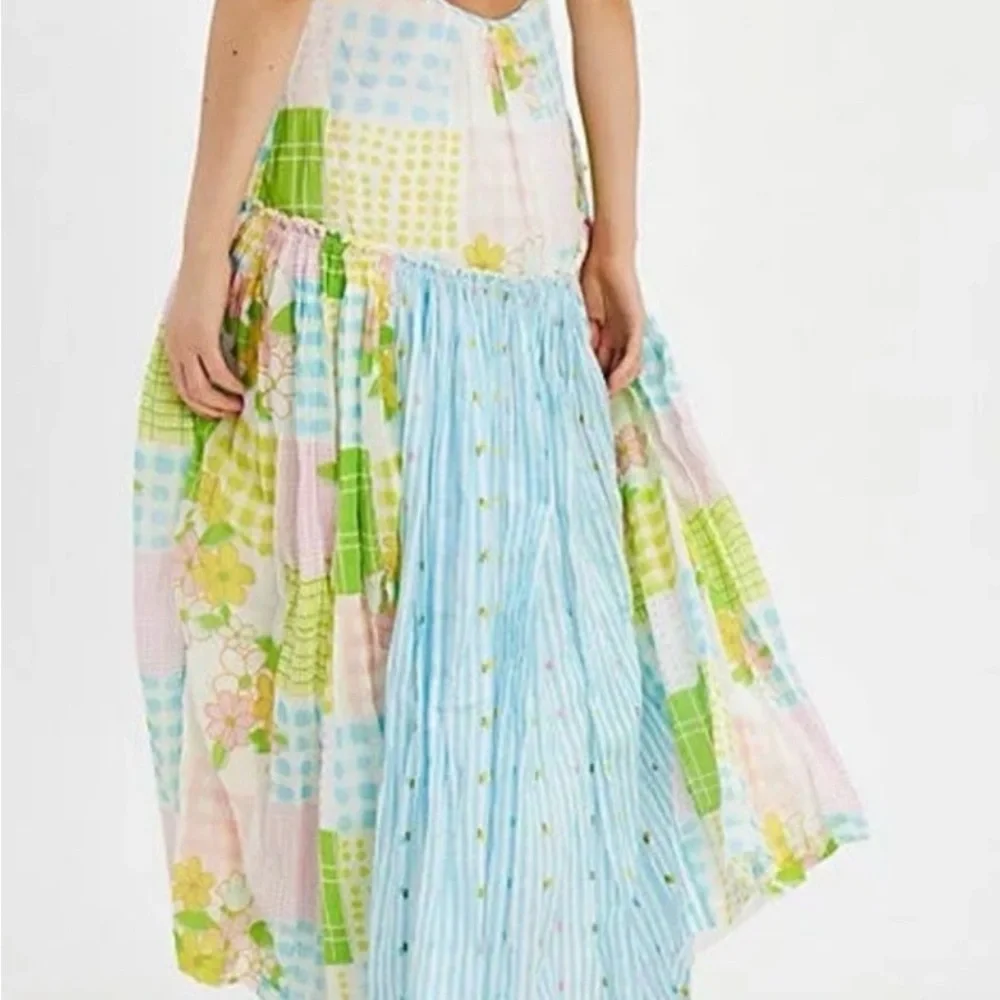 NWT - Free People Patched and Pretty Dress - Halter Dress - Picture 2 of 3